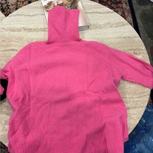 J. Crew Vibrant Pink Turtleneck Sweater